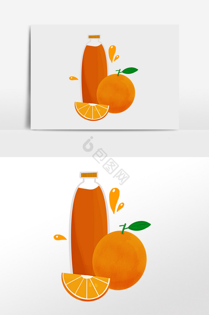 橙子一瓶橙汁图片