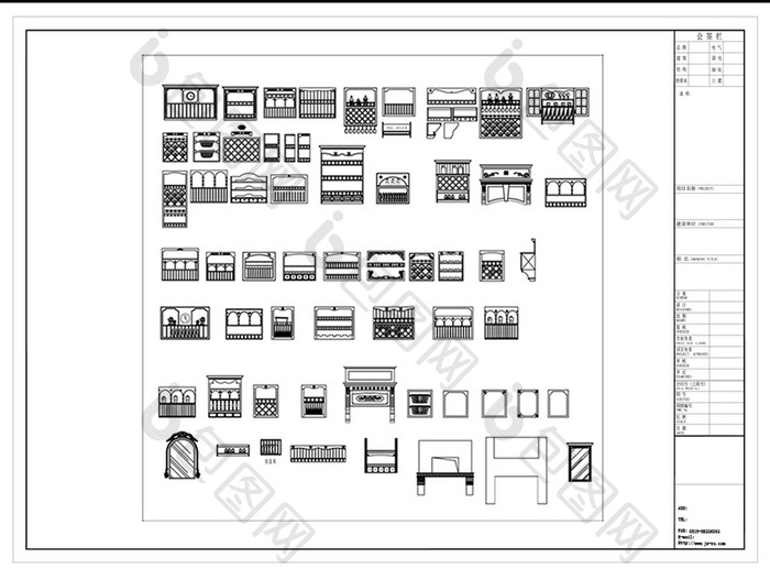 CAD橱柜开放柜模型图库