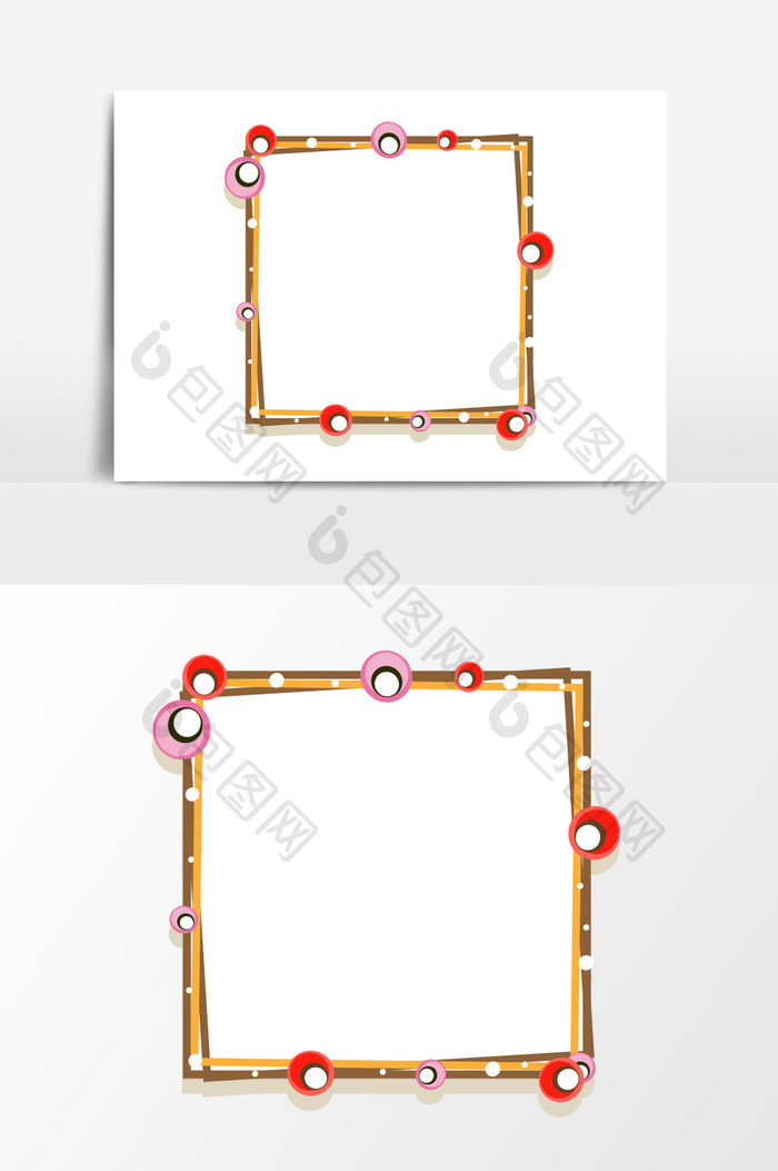 卡通简约边框设计元素