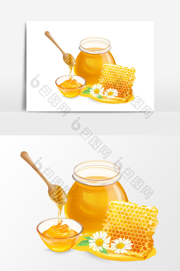 手绘蜂蜜水设计元素