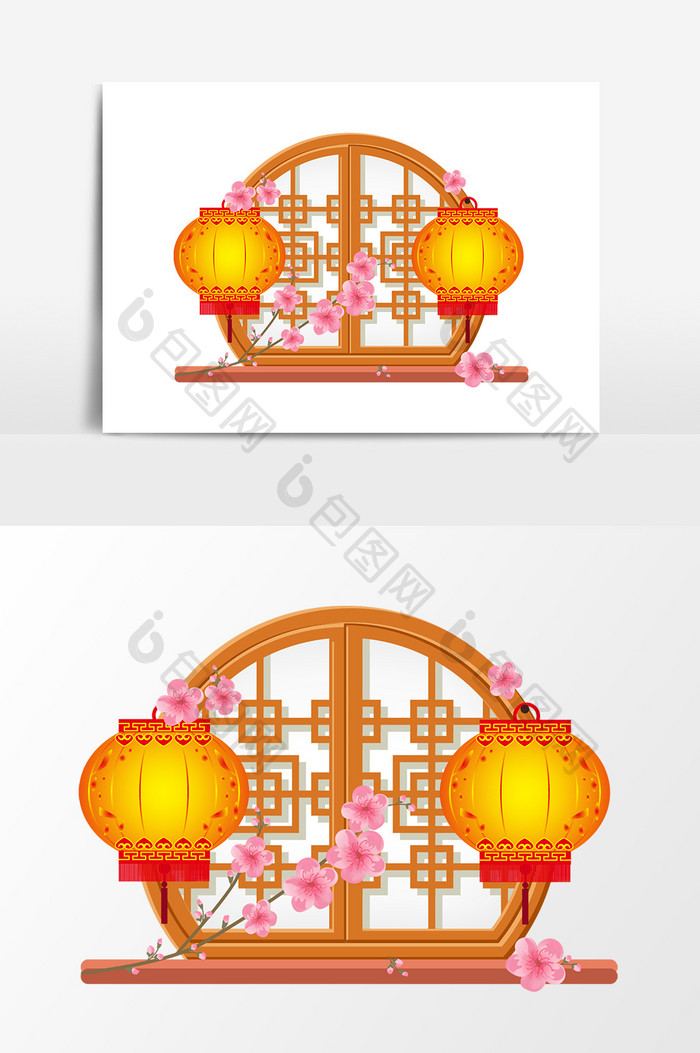 手绘中国风新年春节设计元素