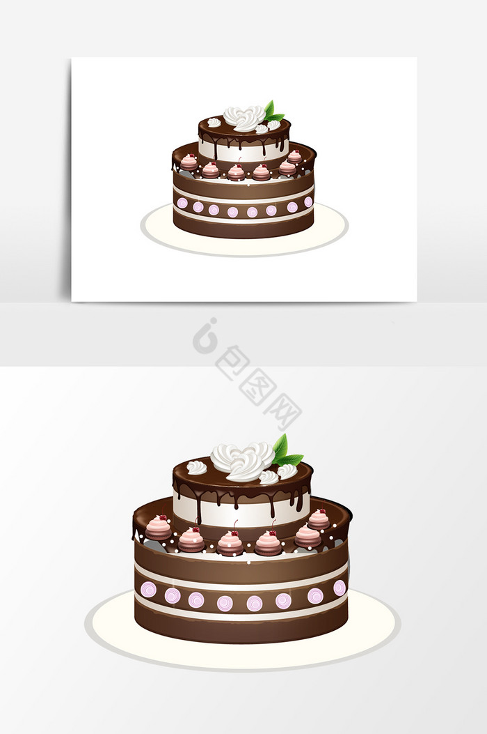 双层甜美蛋糕图片