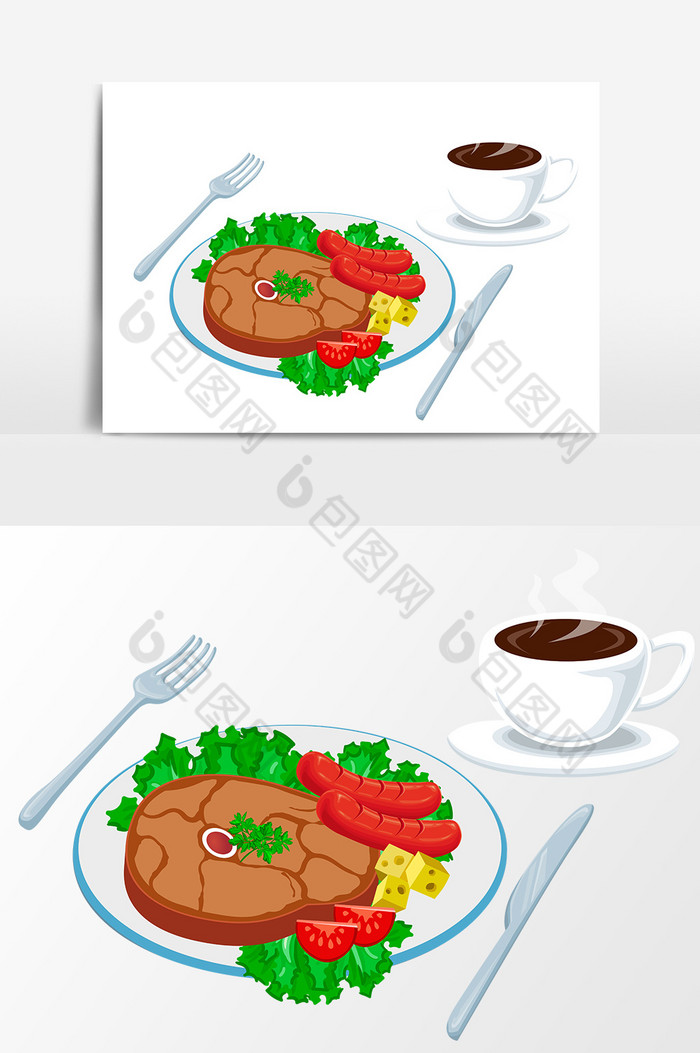 牛排红肠图片图片