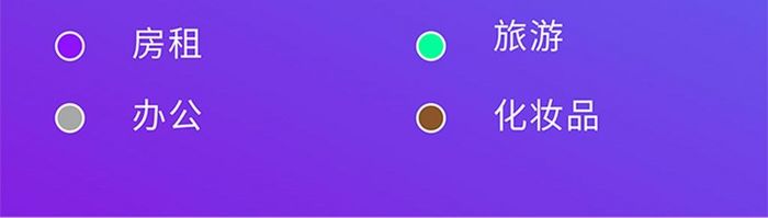蓝紫色渐变金融app消费统计ui移动界面