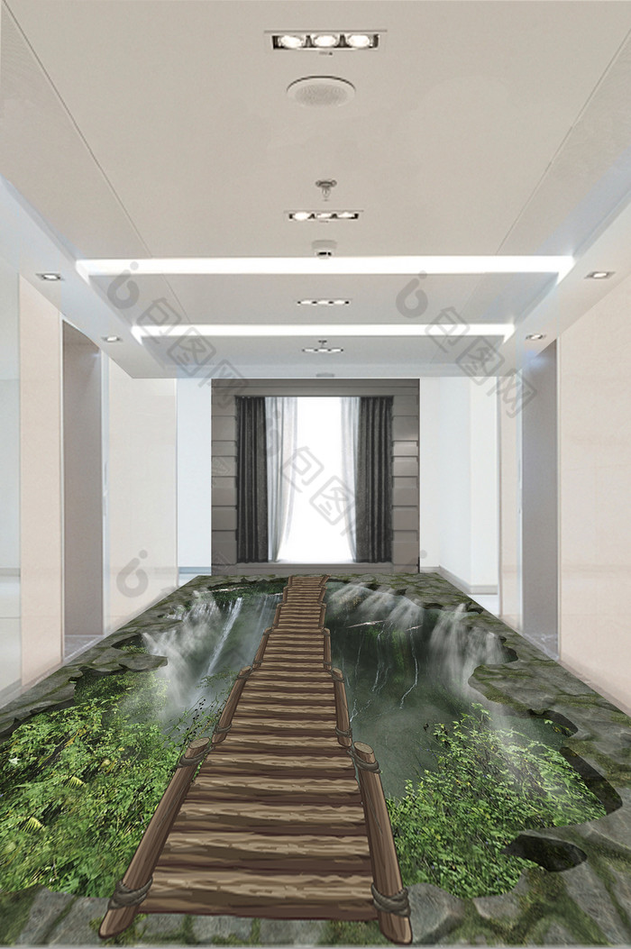 地贴地砖走廊地板图片