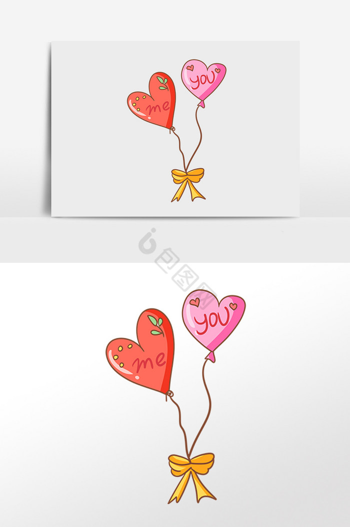 爱情心形气球图片