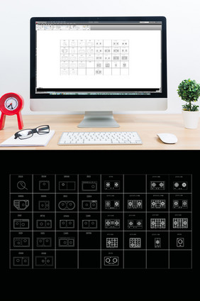 CAD厨房间模型图库