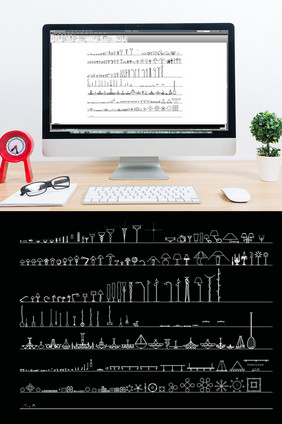 CAD常用灯具立面图库模型