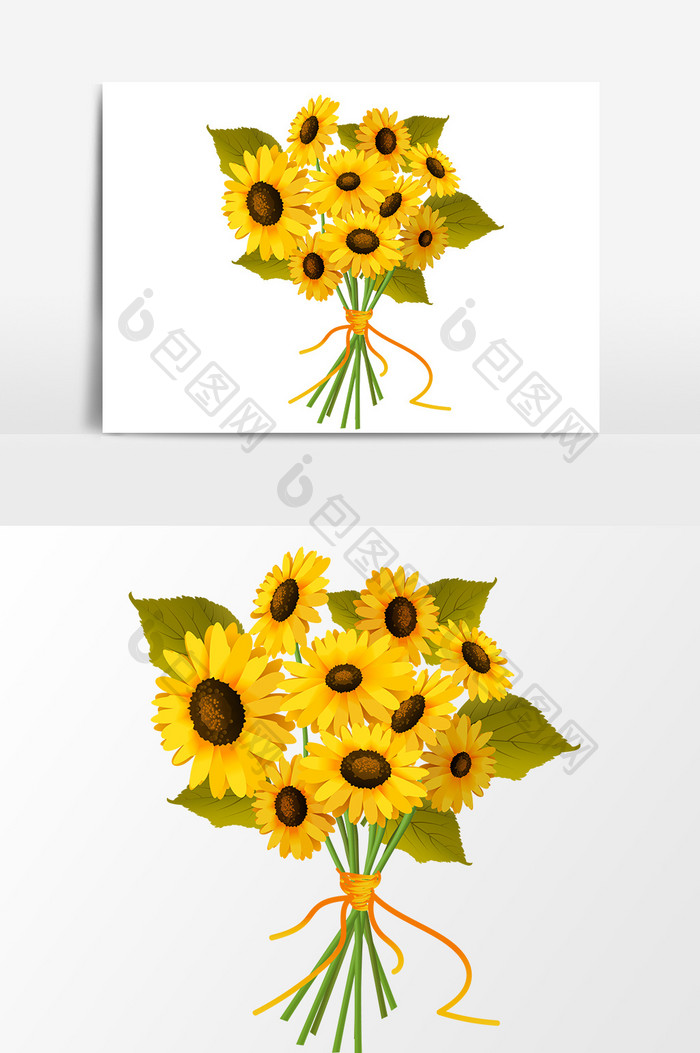 向日葵花束图片 向日葵花束素材免费下载 包图网