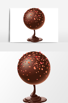手绘巧克力豆设计元素