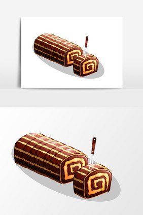 卡通巧克力面包设计元素