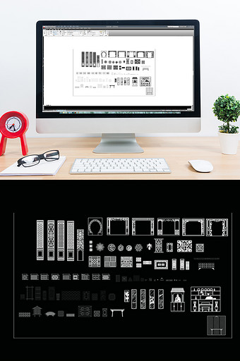 CAD常用中式花格模型图片