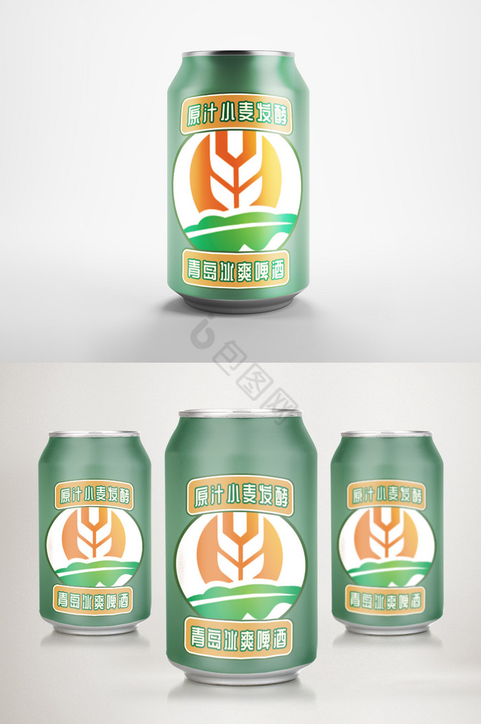 原汁小麦青岛啤酒包装图片
