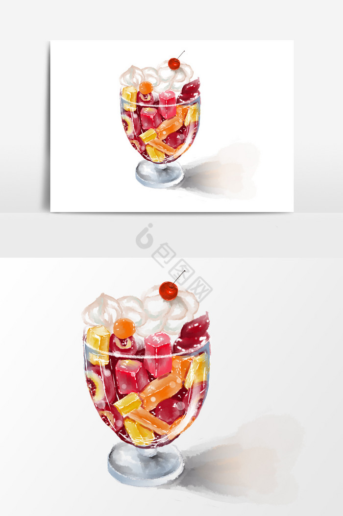 水果蛋糕水果杯甜品图片