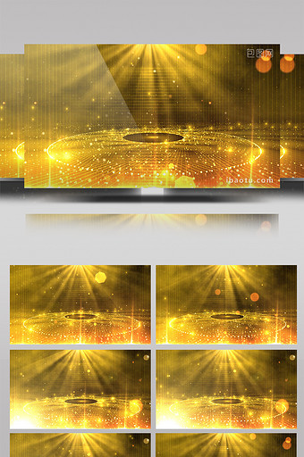 大气金色粒子颁奖舞台背景视频素材图片