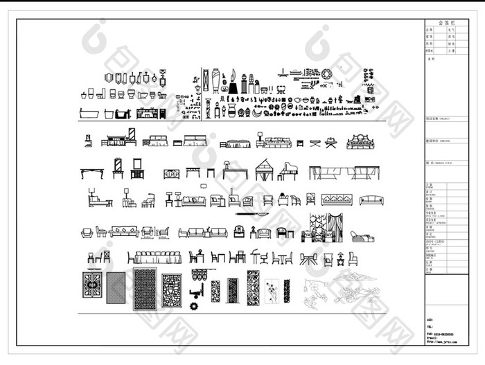 家装常用CAD模型图库