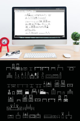 常用CAD立面家具模型