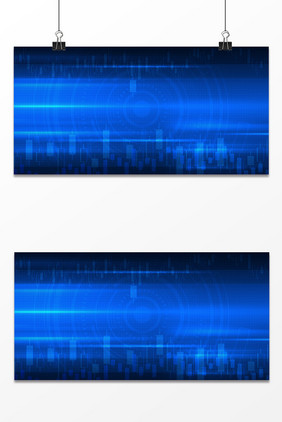 商务科技动感蓝色渐变未来感股市走向背景