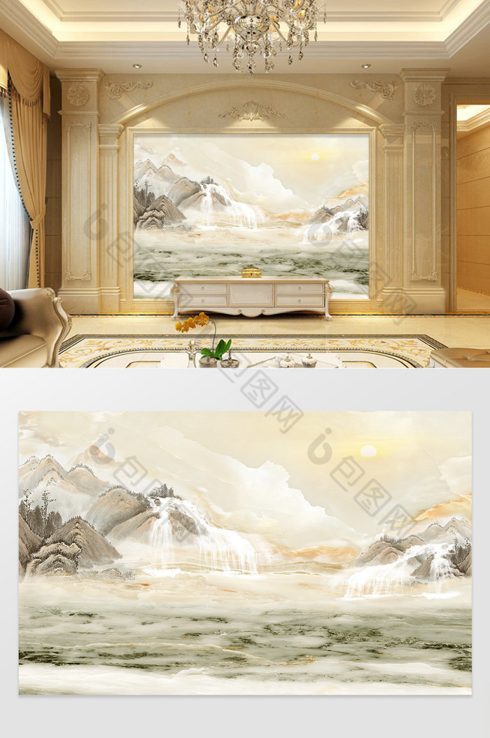 高清石纹山水艺术风景抽象背景图片图片