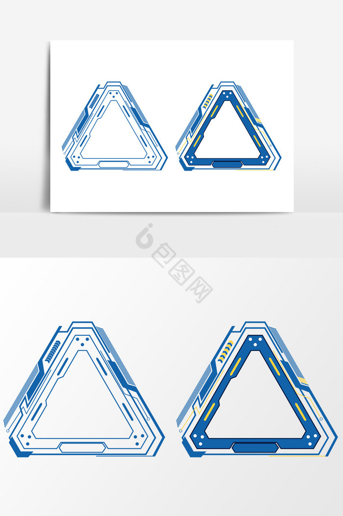 科技三角形边框图片