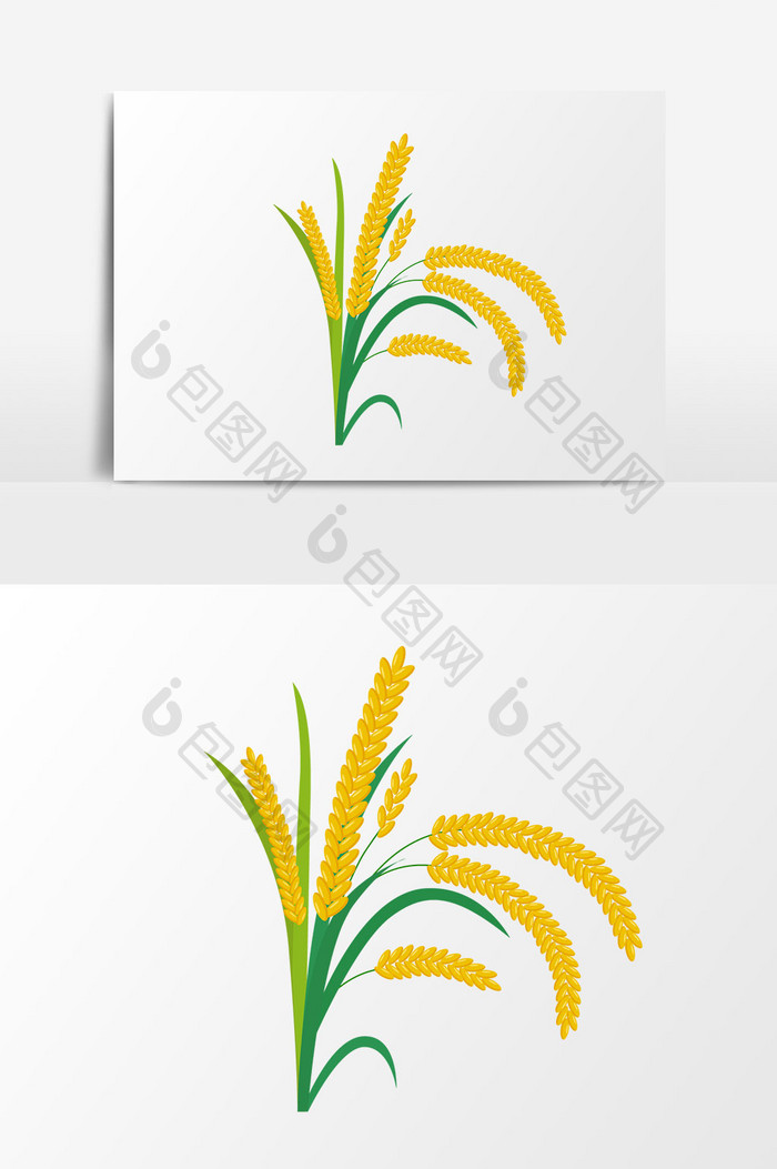 小麦植物元素设计
