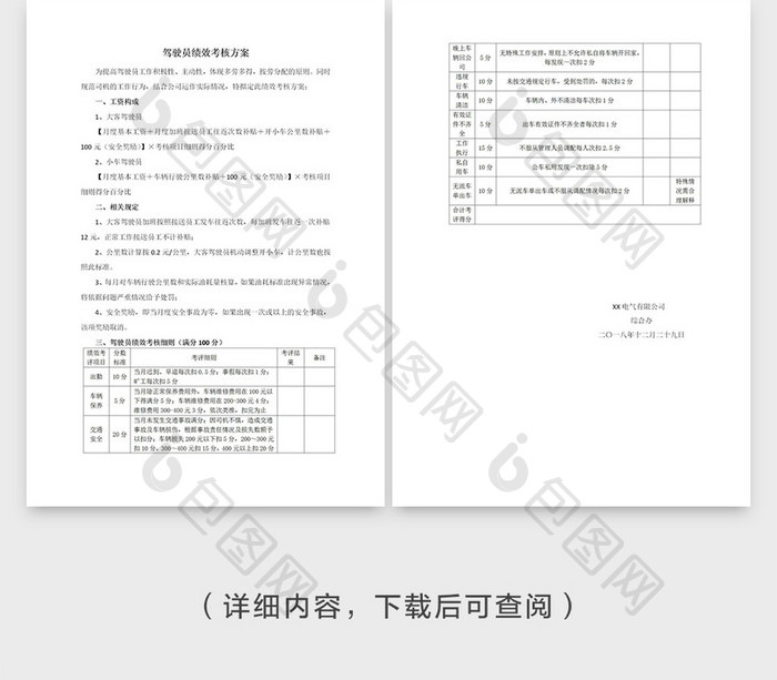 驾驶员绩效考核管理方案