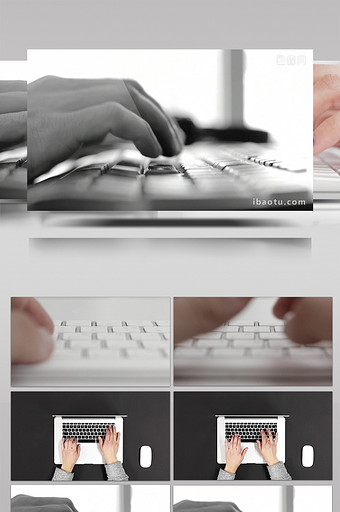 企业宣传产品宣传片键盘打字实拍镜头素材图片