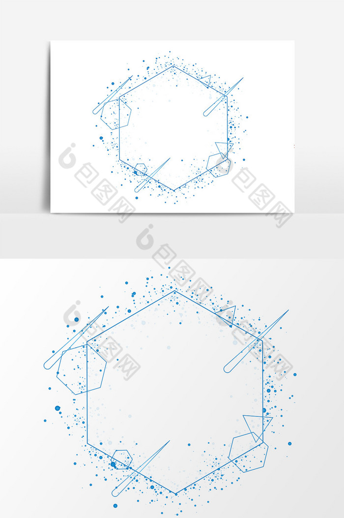 科技星空几何ai边框图片图片