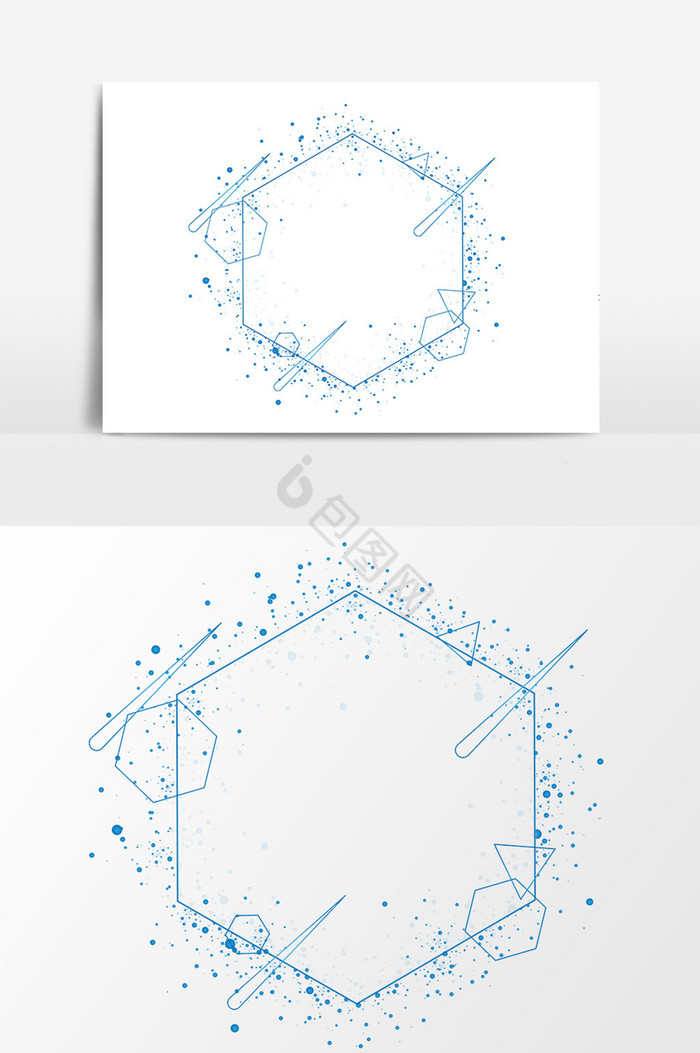 科技星空几何ai边框图片