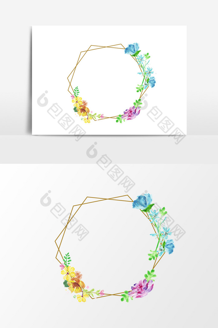 六边形花环图片图片