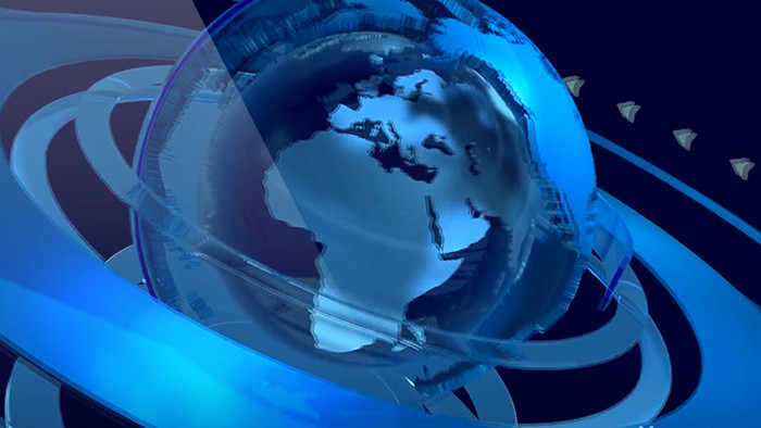 震撼大气科技蓝色星球 新闻片头展示素材