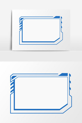 蓝色科技边框元素素材