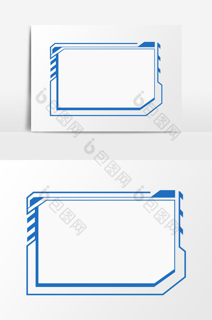 蓝色科技边框元素素材