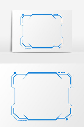 蓝色科技边框素材