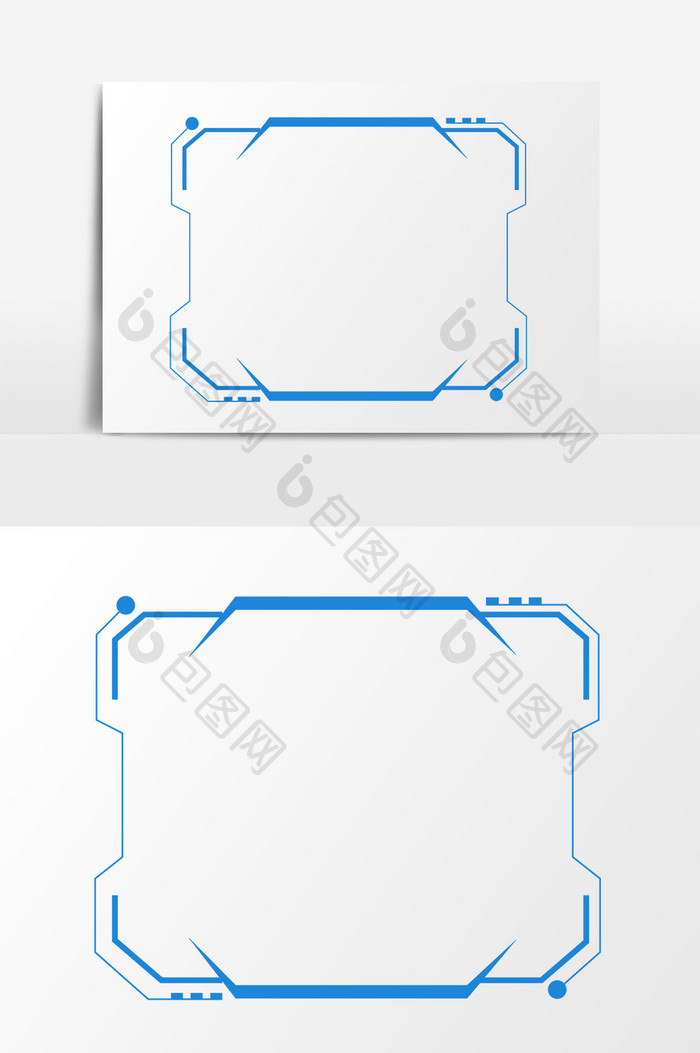 蓝色科技边框素材