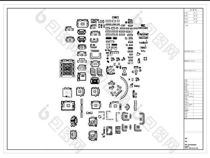 CAD沙发家具模型图库