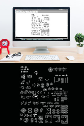 CAD办公空间常用图库模型