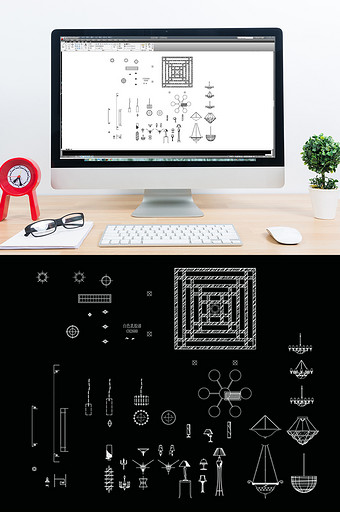 室内常用灯具模型CAD图库图片