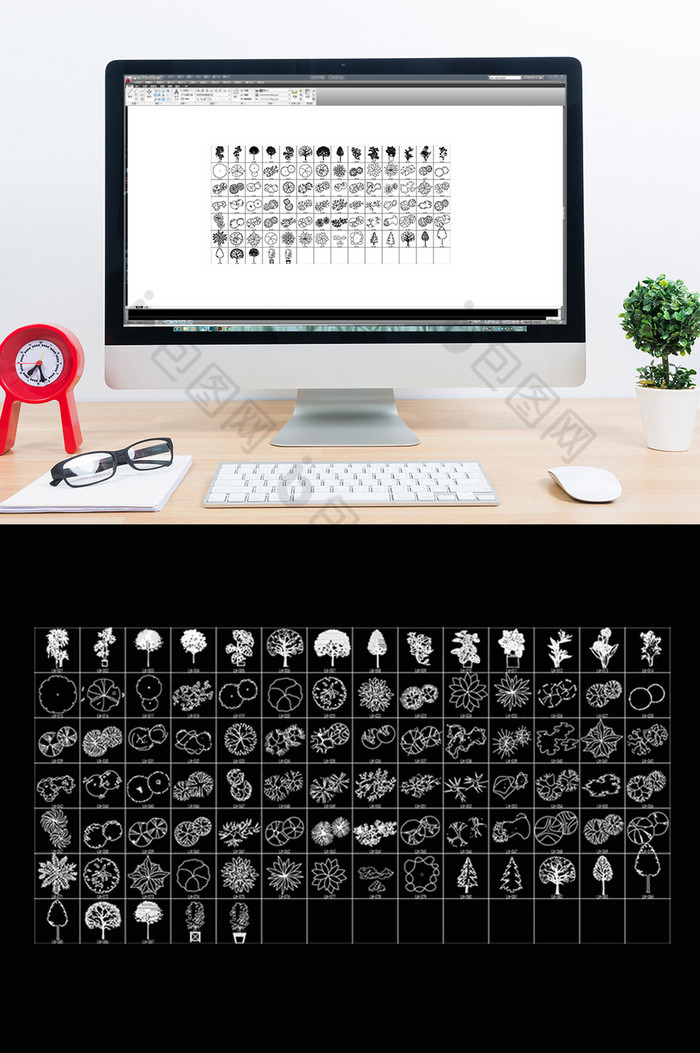 CAD景观绿植模型图库图片图片