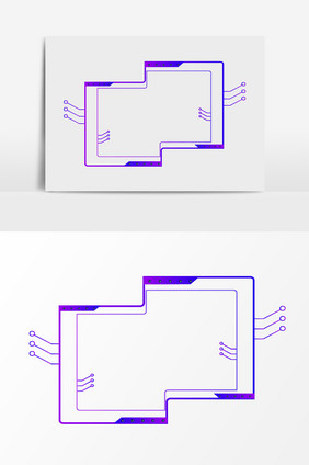 智能科技边框元素设计