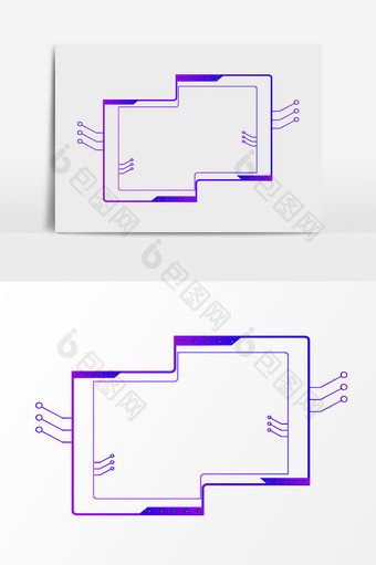 智能科技边框元素设计图片
