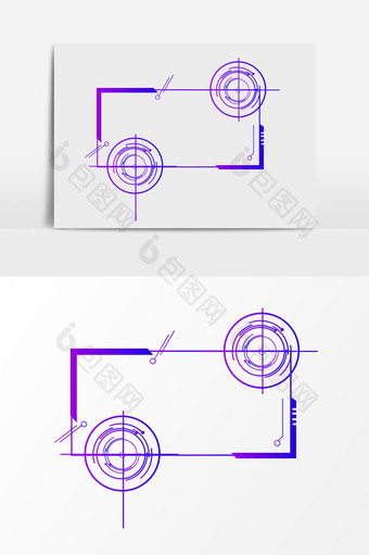 炫彩未来人工智能边框元素设计图片