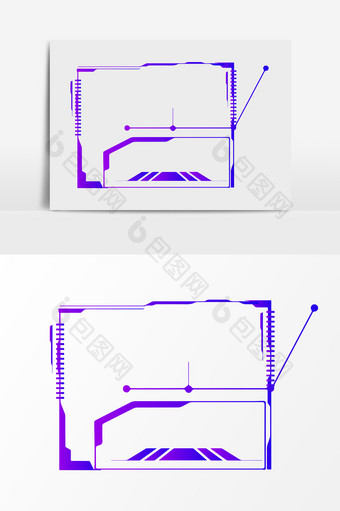 未来人工智能科技边框元素图片