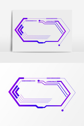 科技人工智能交互边框元素设计