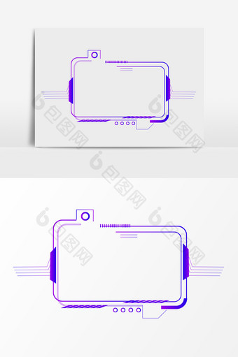 渐变科技人工智能交互边框元素设计图片