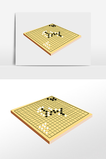 手绘围棋棋盘素材