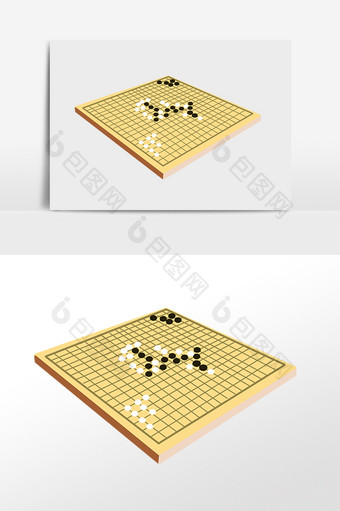 手绘围棋棋盘素材图片