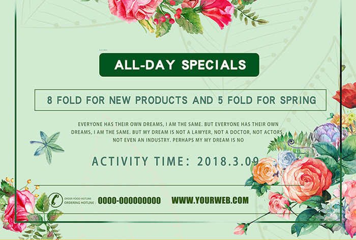 Fashion spring promotion poster  
