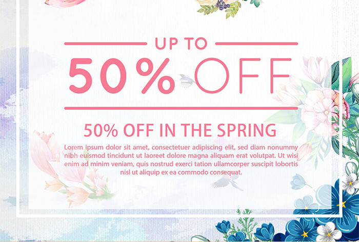 Spring promotion poster  