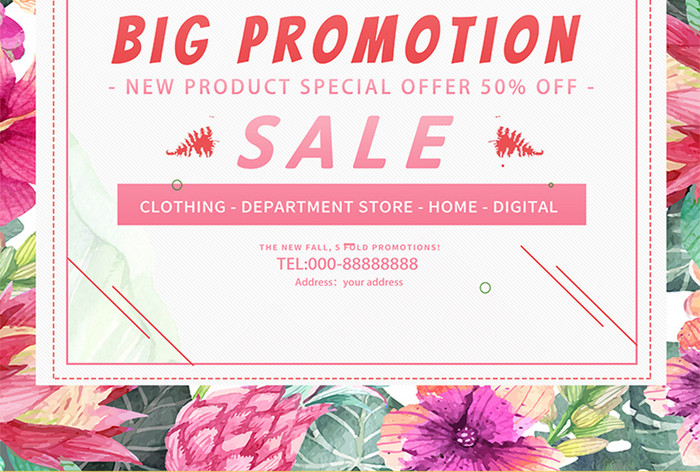 Fashion spring promotion poster  